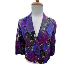 Michael Kors Floral Blazer Woman's Petite‎ Small